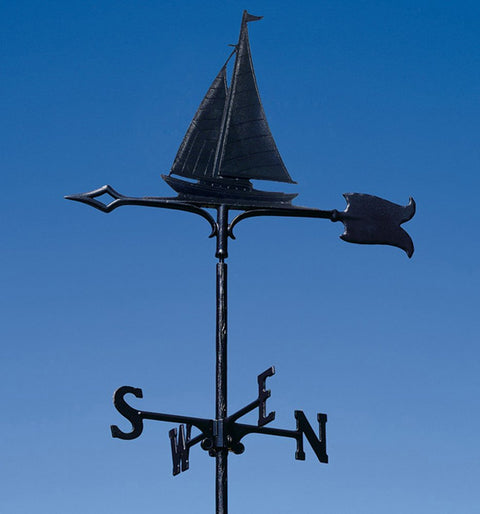 Whitehall Products Sailboat Weathervane, 30-Inch, Garden Black