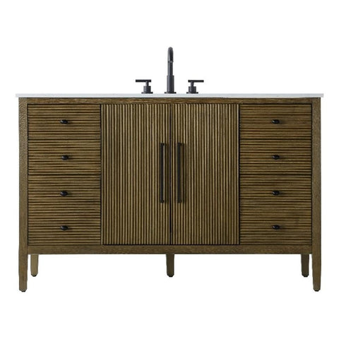 Elegant Kitchen and Bath 54" Single Bathroom Vanity in Hazel Oak