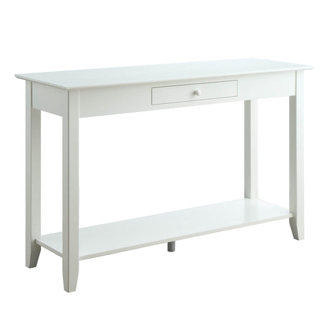 Convenience Concepts American Heritage Console Table with Drawer, White