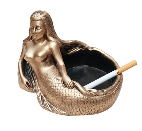 PANDA SUPERSTORE Creative Gifts Fashion Ashtrays Practical Ashtrays Golden Mermaid