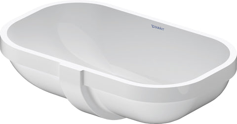 Duravit 0338490017 D-Code 20-5/8" Oval Ceramic Undermount Bathroom Sink with Overflow