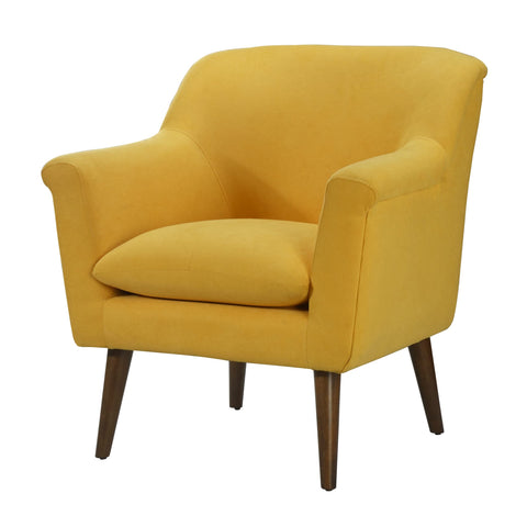 Shelby Yellow Woven Fabric Armchair