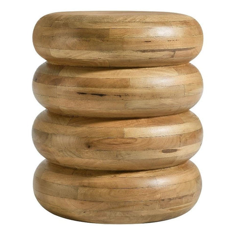 Modway Ellery Curved Stacked Side Table in Natural