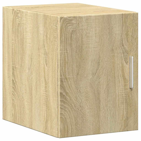 vidaXL Wall Cabinet, Wall-Mounted Cabinet with Door, Storage Cabinet for Garage Kitchen, Cupboard, Modern Style, Engineered Wood Sonoma Oak