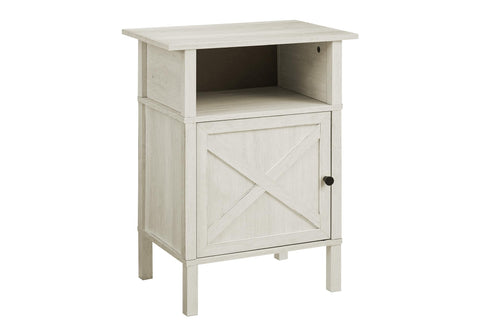 Monarch Specialties I 3812 Accent Table, Side Table, End, Living Room, Small, Storage, Washed Oak Laminate