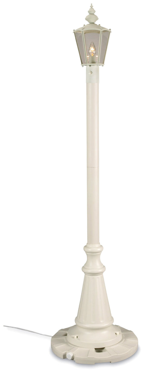 Patio Living Concepts 421 White Cambridge Single Lantern Patio Lamp, 80-inch