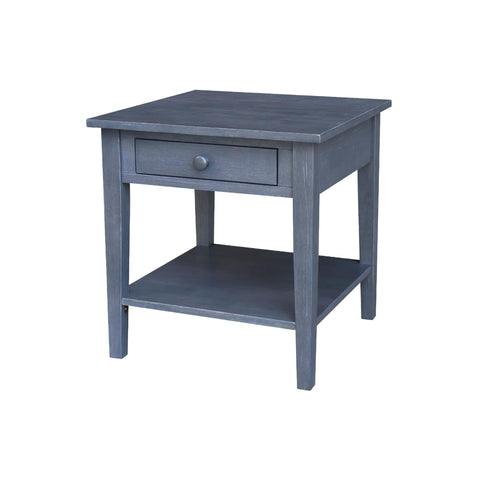 IC INTERNATIONAL CONCEPTS Spencer Gray Wood End Table