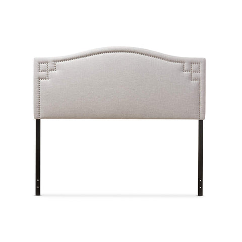 Baxton Studio Aubrey Modern and Contemporary Greyish Beige Fabric Upholstered Twin Size Headboard