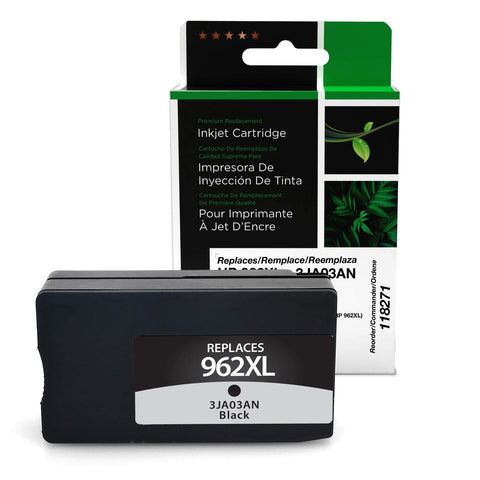 Clover Remanufactured High Yield Black Ink Cartridge Replacement for HP 962XL (3JA03AN) | Black