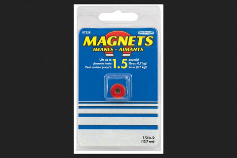 Master Magnetics .375 Dia. in. Alnico Work Holding Magnet 1.5 lb. pull 5.5 MGOe Red 1 pc.