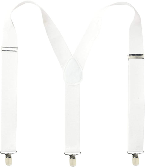 Forum Novelties Adult Suspenders, White, One Size