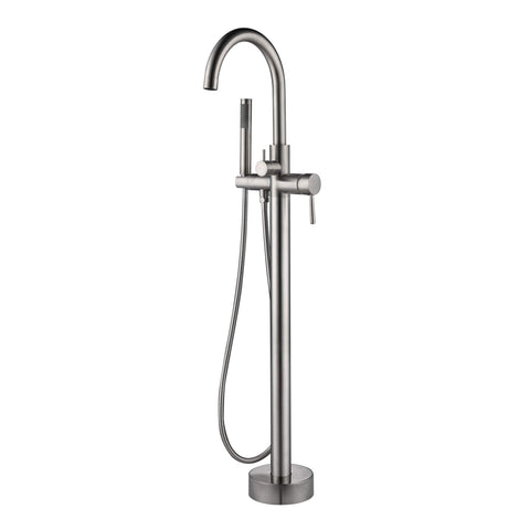 PULSE ShowerSpas 3021-FSTF-BN Freestanding Tub Filler with Diverter in Brushed Nickel