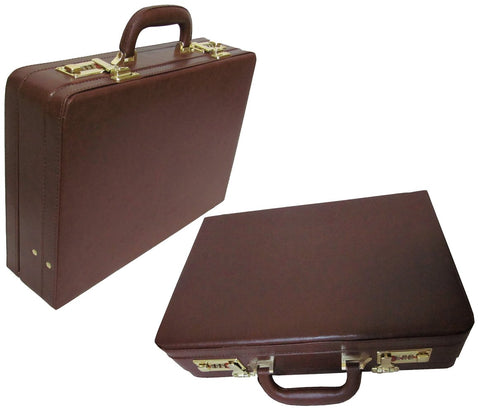 Amerileather Expandable Executive Faux Leather Attache Case(#2893-8)
