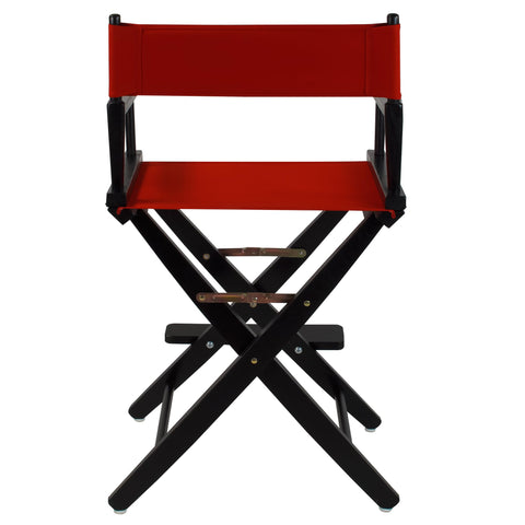 Oakestry American Trails Extra-Wide Director’s Chair, Solid American Hardwood, Foldable Counter-Height Chair with Footrest & Canvas Seat/Back – 24" Seat Height, 300 lbs Capacity (RED)