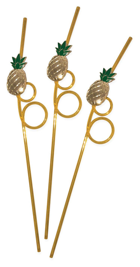 Kheper Games Pineapple Drinking Straws (3 Pack)