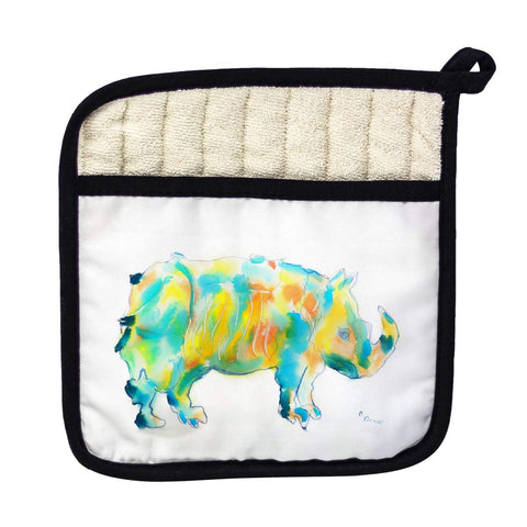 Betsy Drake PT129 Rhino Pot Holder