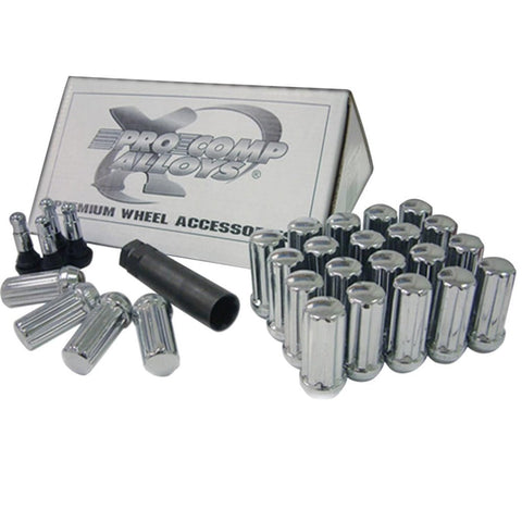 ProComp Alloys Wheels 11134B Lug Nut Kit 12 x 1.5 Spline 6 Lug Kit w/Valve Stem Black Lug Nut Kit