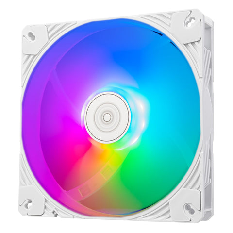 Silverstone Technology Shark Force 140 White Colored ARGB Performance Enhanced 140mm PWM Fan with Addressable RGB (ARGB), SST-SF140W-ARGB
