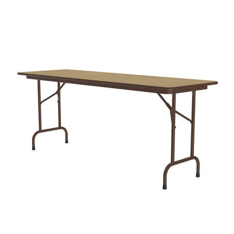 Correll 24"x96" Commercial Folding Table, Fusion Maple HP Laminate Top, Heavy 3/4" Thick Core, USA Made, Portable, Strong Steel Apron (CF2496PX-16)