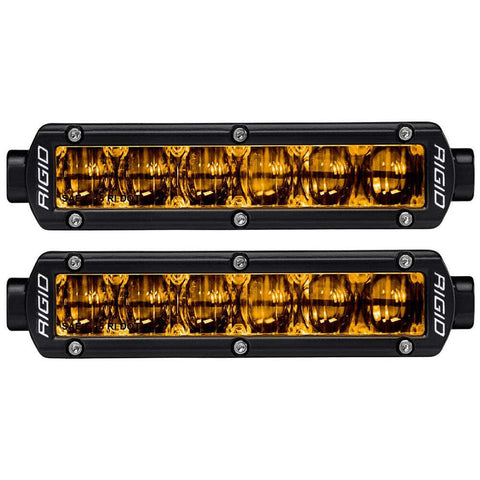 RIGID INDUSTRIES SR-Series DOT/SAE J583 6 Inch Selective Yellow LED Fog Light Pair For Auto