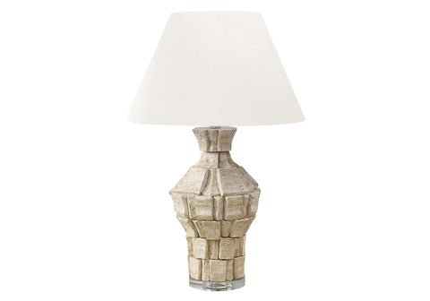 Monarch Specialties I 9934 Lighting, 28" H, Table Lamp, Beige Resin, Ivory/Cream Shade, Contemporary, Modern