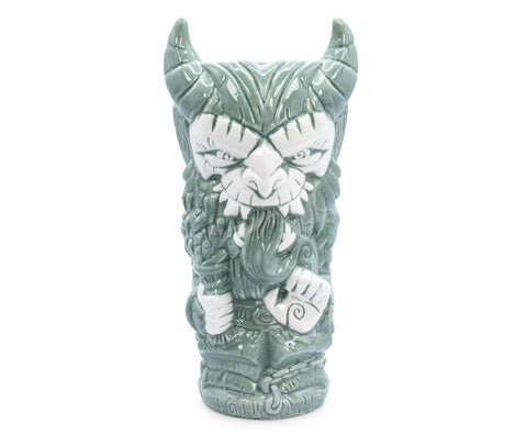 Geeki Tikis Krampus Ceramic Mug | Tumbler Cocktail Glasses, Tropical Drinkware For Home Barware Set | Holiday Horror Movie Gifts and Collectibles | Holds 18 Ounces