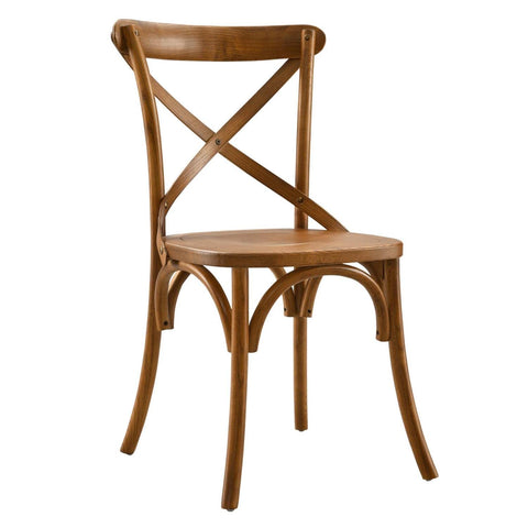 Modway Gear Dining Side Chair in Walnut