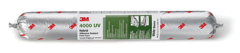 3M 4000 UV Hybrid Adhesive Sealant Fast Cure, 40 Shore A Hardness, 600mL Sausage, White