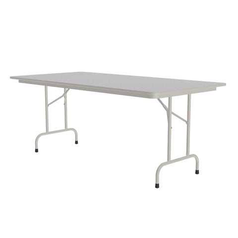 Correll 36"x72" Commercial Duty Small Folding Table, Gray Granite Melamine Top, 5/8" Thick Core, Made in USA, Portable, Strong Steel Apron(CF3672M-15)
