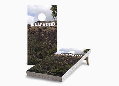 Skip's Garage Hollywood 2x4 Cornhole Boards - Corn Filled Bags - Include Hole + Edge Lights
