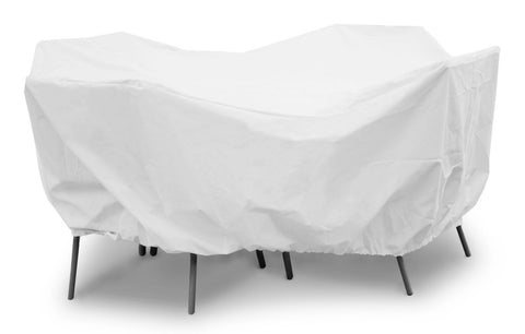 KoverRoos Weathermax 11252 72-Inch Round Dining Set Cover, 108-Inch Diameter by 28-Inch Height, White