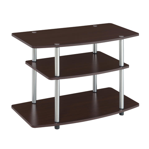 Convenience Concepts Designs2Go No Tools 3-Tier TV Stand 31.5" - Entertainment Center for TVs up to 37 Inches, Modern TV Console with Shelves for Living Room, Family Room, Espresso