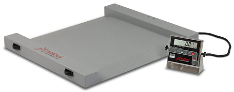 Floor Scale, Electronic, Portable, 40.5" X 32.5", 500 Lb Capacity, Mild Steel, 185B-DB9 Indicator