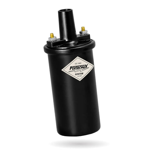 PerTronix Flame-Thrower Ignition Coil 40,000 Volt - 12V High Output Performance Ignition Coil, 3 Ohm Oil-Filled Canister, Black, Electronic Ignition Compatible - 40511