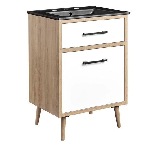 Modway EEI-6499-BLK-OAK Maverick 24" Bathroom Vanity, Black Oak