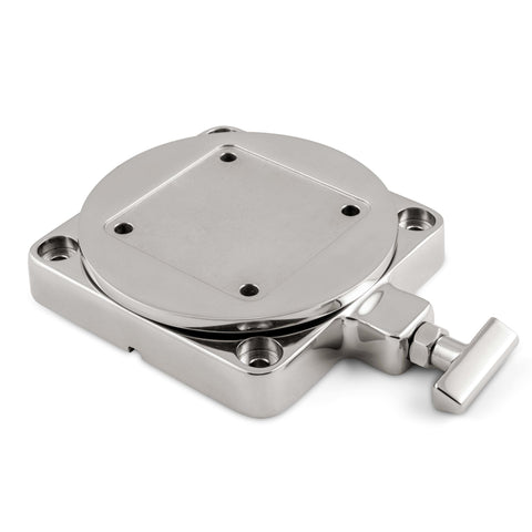 Cannon Low-Profile Swivel Downrigger Mounting Base for Boats – Stainless Steel