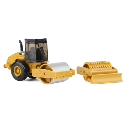 Diecast Masters Caterpillar Toy Replicas - 1:87 Scale Cat CS56 Roller with Interchangeable Front Attachment | Model 84662CS