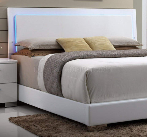 1pc Modern White Gloss Eastern King Size Panel Headboard Bed Bedroom Furniture