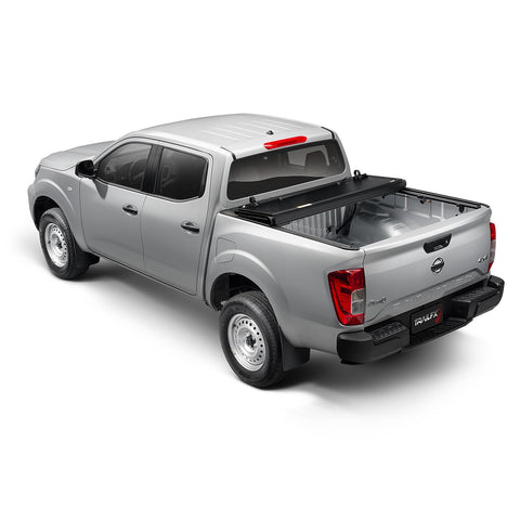 TrailFX Hard Tri-Fold Truck Bed Tonneau Cover Fits 2022-2025 Nissan Frontier 5 Foot Bed Gloss Black Aluminum Low Profile Lockable 3-Panel Folding Design TrailFX TFX8009 HF3