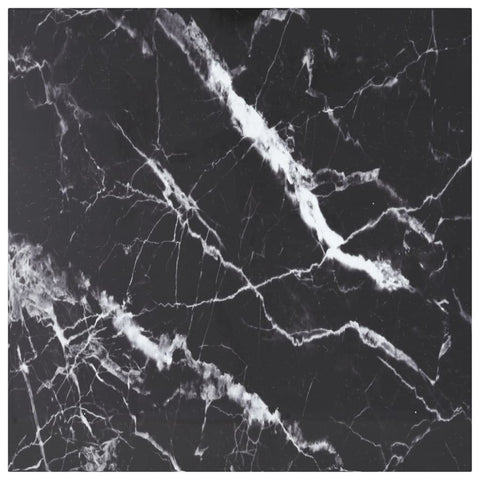 vidaXL Tempered Glass Table Top â€“ 31.5"x31.5", 0.2" Thick, Marble Design, Black â€“ Ideal for Dining Tables, Coffee Tables, and Garden Tables â€“ Easy to Clean