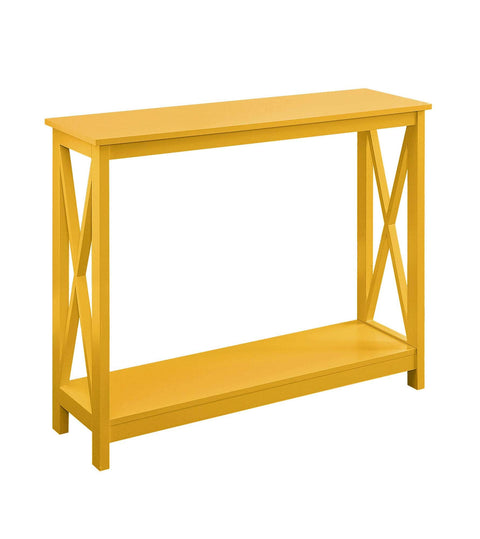 Convenience Concepts Oxford Console Table 39.5" - Sofa Table with Storage Shelf, Transitional Entryway Hall Table for Living Room and Bedroom, Display Foyer Table, Yellow