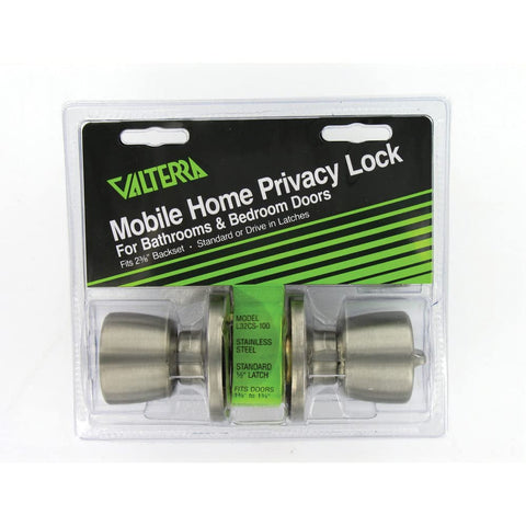 VALTERRA L32CS100 Stainless Steel Bathroom/Bedroom Privacy Lock - Knob x Knob