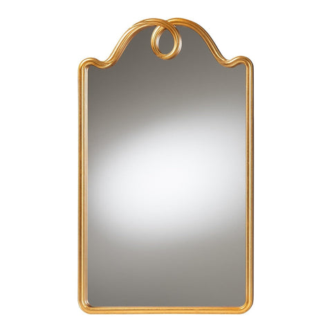 Baxton Studio Eara Gold Glass Wall Mirror