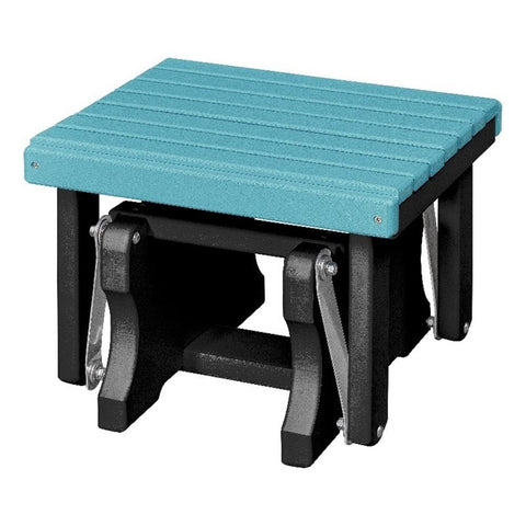 American Furniture Classics Gliding Ottoman in Aruba Blue/Black