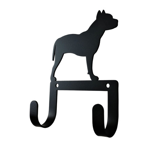 Village Wrought Iron Pit Bull Leash Collar Double Wall Hook