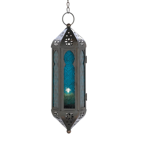 Zingz & Thingz Hanging Candle Lanterns Blue Serenity