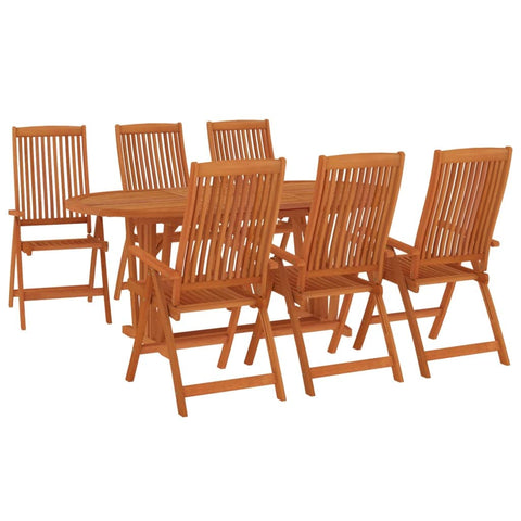 vidaXL Patio Dining Set 5 Piece, Extendable Table and Chairs with Umbrella Hole, Conversational Set, Outdoor Furniture, Farmhouse, Solid Eucalyptus Wood