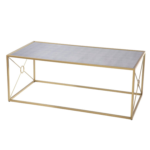 SEI Furniture Larden Mirror-Top Cocktail Table