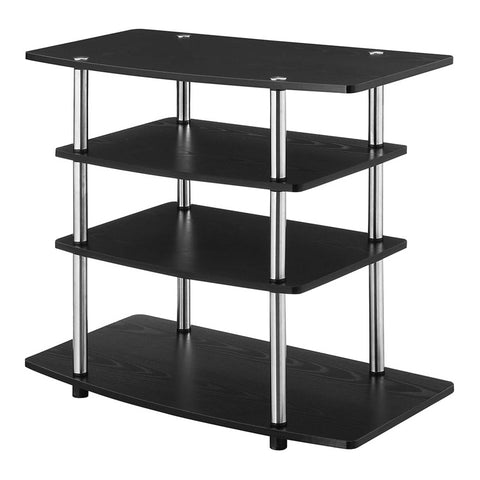 Convenience Concepts Designs2Go No Tools Highboy 4 -Tier TV Stand 31.5" - Entertainment Center for TVs up to 37 Inches, Modern TV Console with Shelves for Living Room, Family Room, Black
