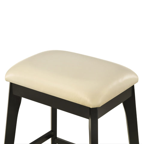 Carolina Chair & Table Alden 30-Inch Upholstered Bar Stool, Set of 2 Cream/Espresso